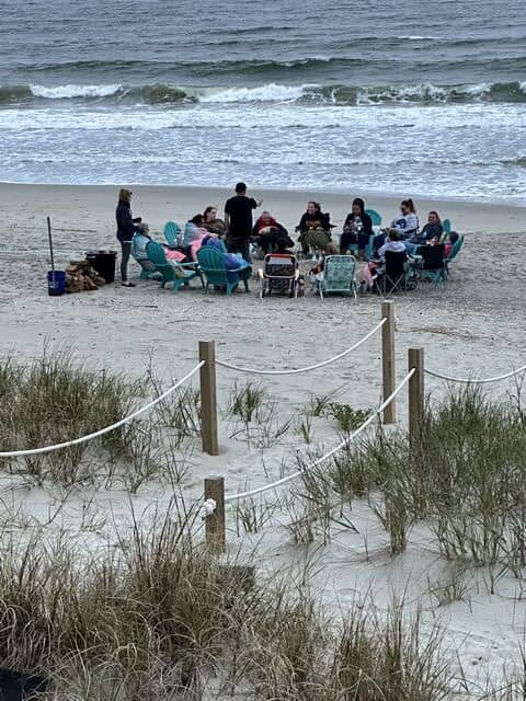 group at the beach